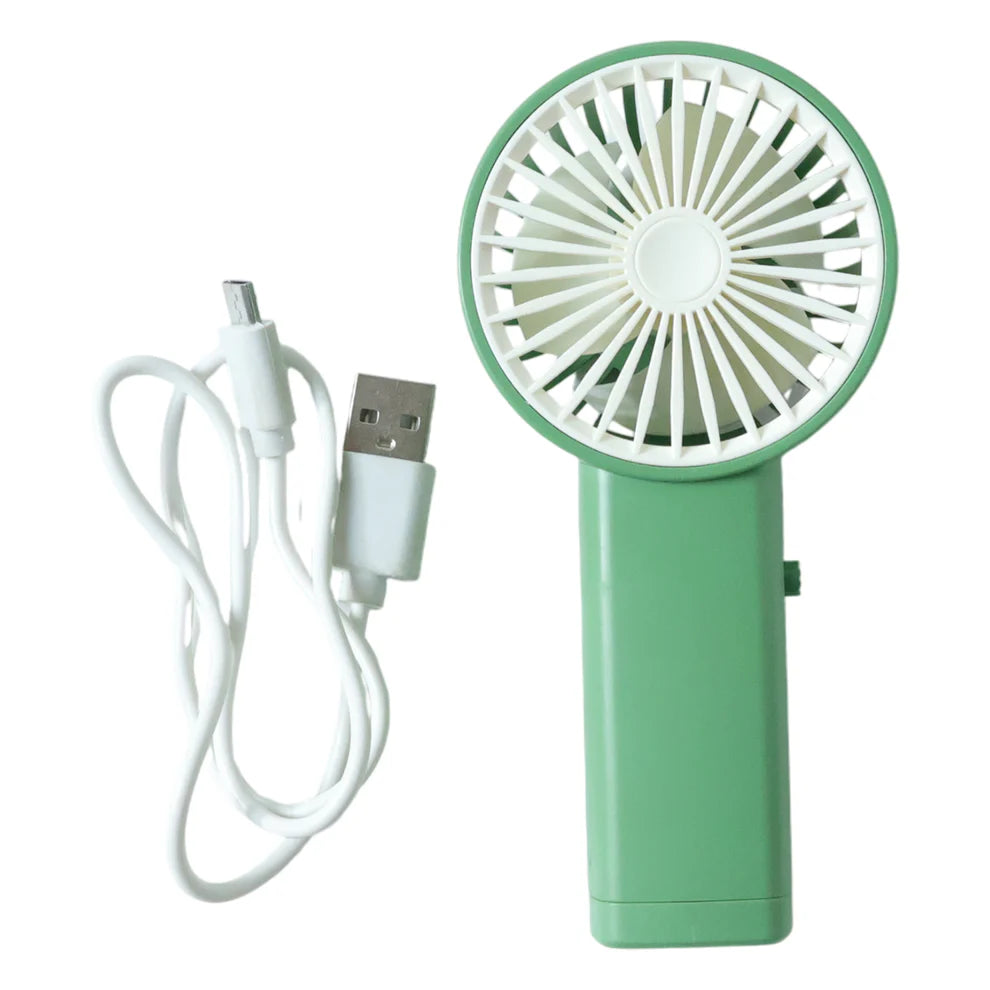 Portable USB Rechargeable Handheld Mini Fan (1 Pc)