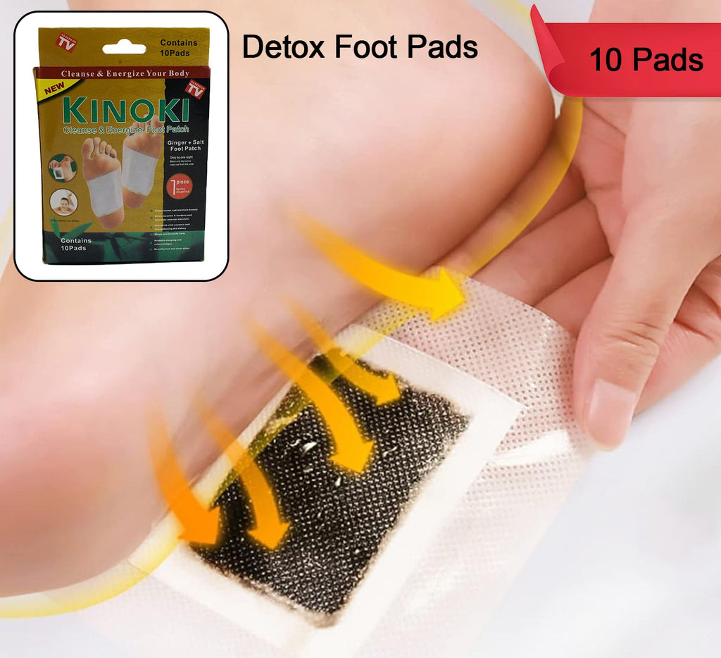 644 Kinoki Cleansing Detox Foot Pads Ginger  Salt Foot Patch -10pcs (Free Size White)