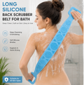 Long Silicone Body Back Scrubber Belt For Bath