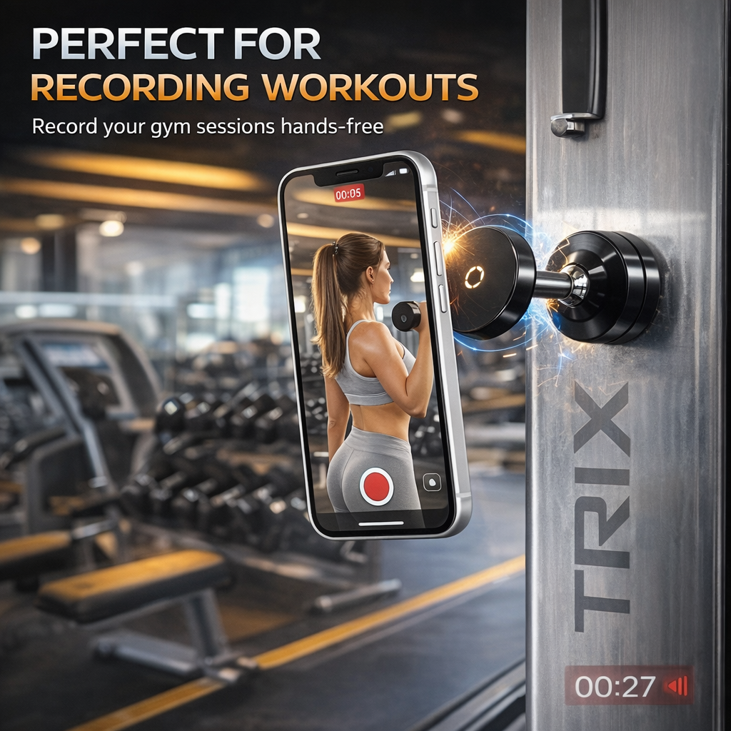 Dual Magnetic Smartphone Mount & Holder for Gym