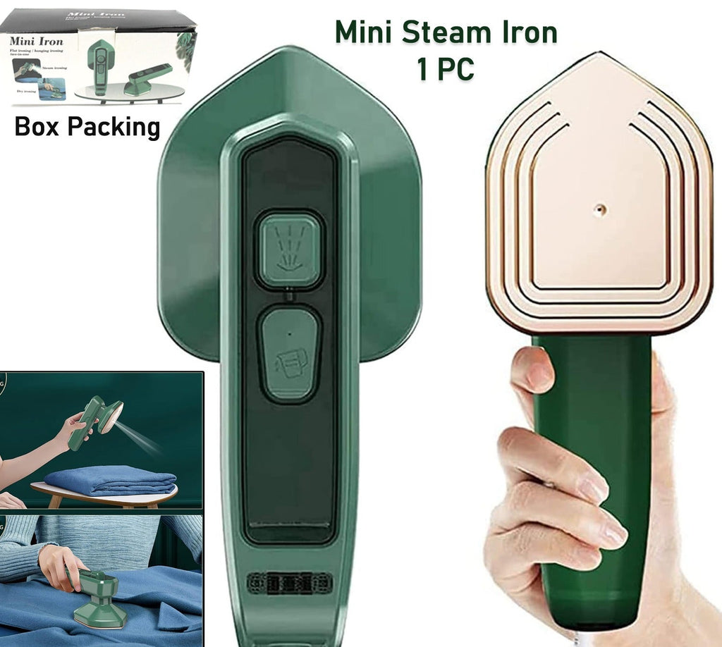 0312 Mini Steam Iron Handheld Garment Steamer For Clothes - Portable Travel Household Ironing Machine Fast Heat Up Powerful Steam Compact Design For Travel And Home Quilting Sewing Iron Useful Gifts For Family Members Friends Birthday (1 Pc)