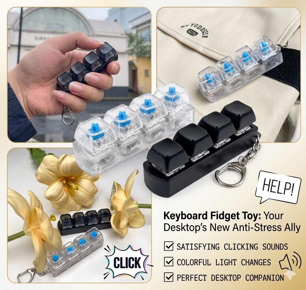 Keyboard Fidget Keychain