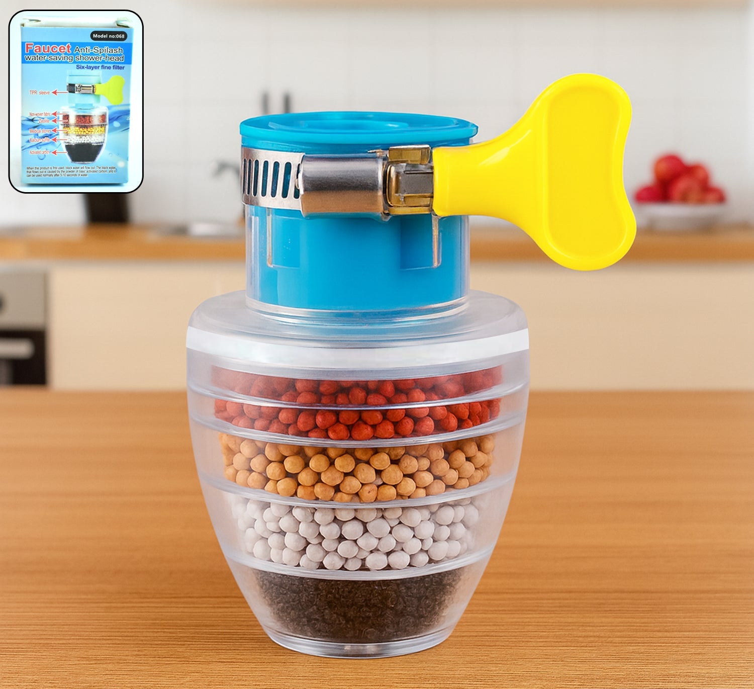 9092 Water Faucet Clean Purifier Filter Cartridge Water Tap Upgrade Universal Interface Faucet Filter (Six Layer Purifier)