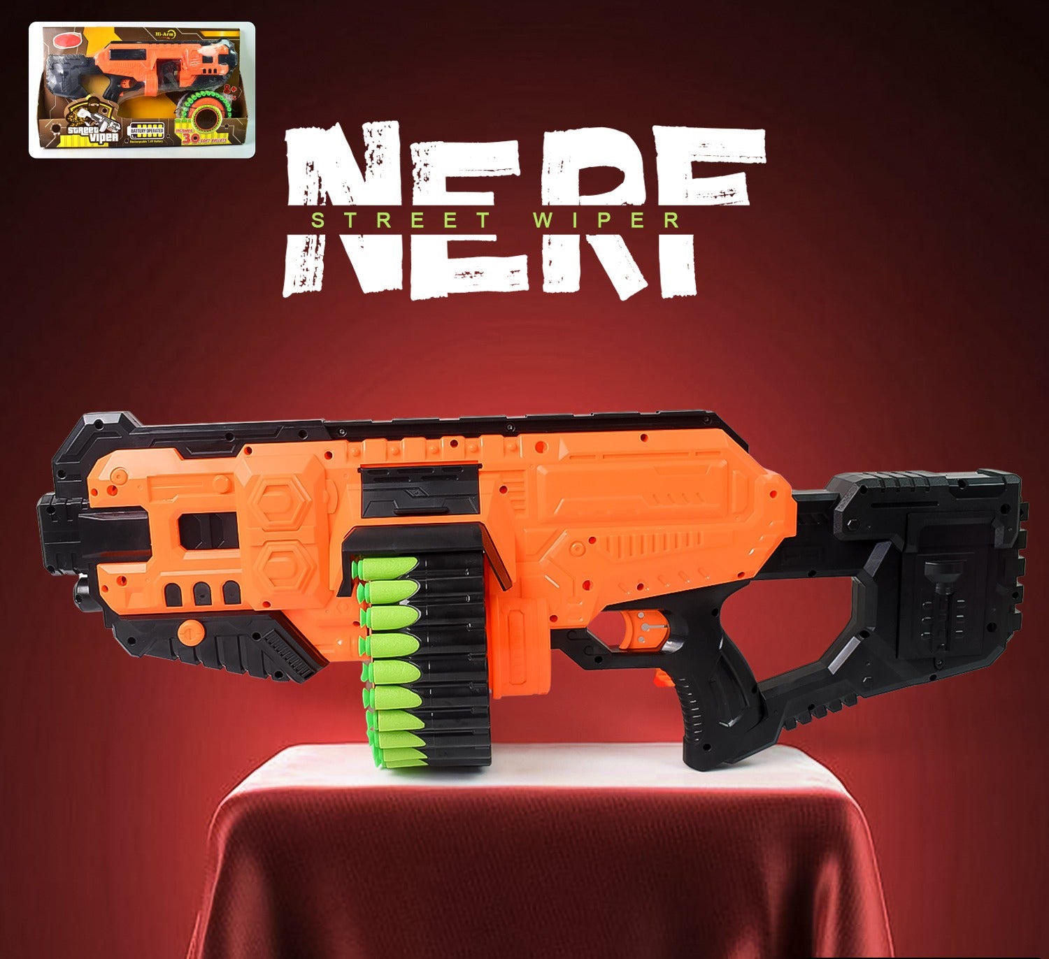 Street Viper Gun With 30 Soft Bullets (1 Set)