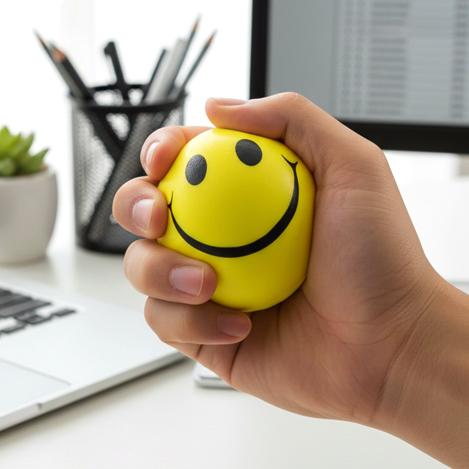 Soft Foam Smiley Toy Ball (1 Pc)