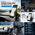 Revolex Zoom Star Pros Car Mobile Holder For Dashboard Black
