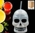 0287 Ghost Face Bottle Water Bottle Drinking Cup With Lid And Straw Party Favors Summer Hawaiian And Beach Party Decorations For Kids Adults With Brown Box(1 Pc)