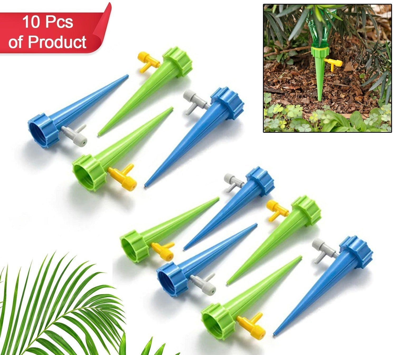 Plant Watering Spikes Self Watering Spikes Water Dripper For Plants Adjustable Plant Watering Devices With Slow Release Control Valve Switch